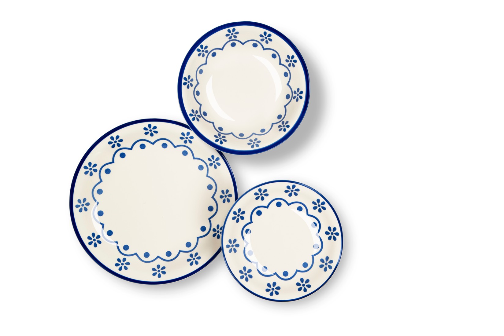 Excelsa Set tanjira Old Cottage, 18 komada, Belo-plavi