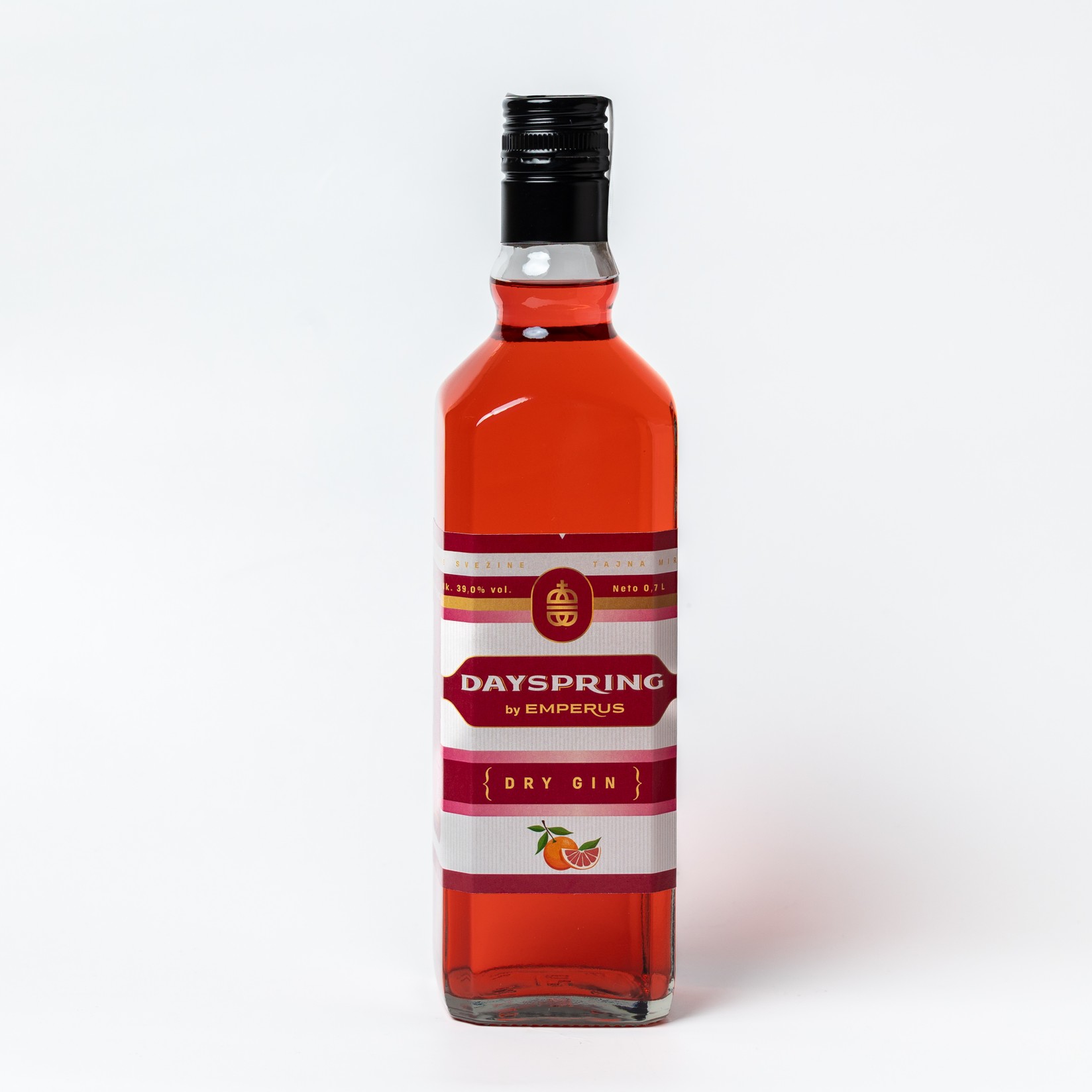 Emperus Dry Gin Dayspring red orange, 0,7l
