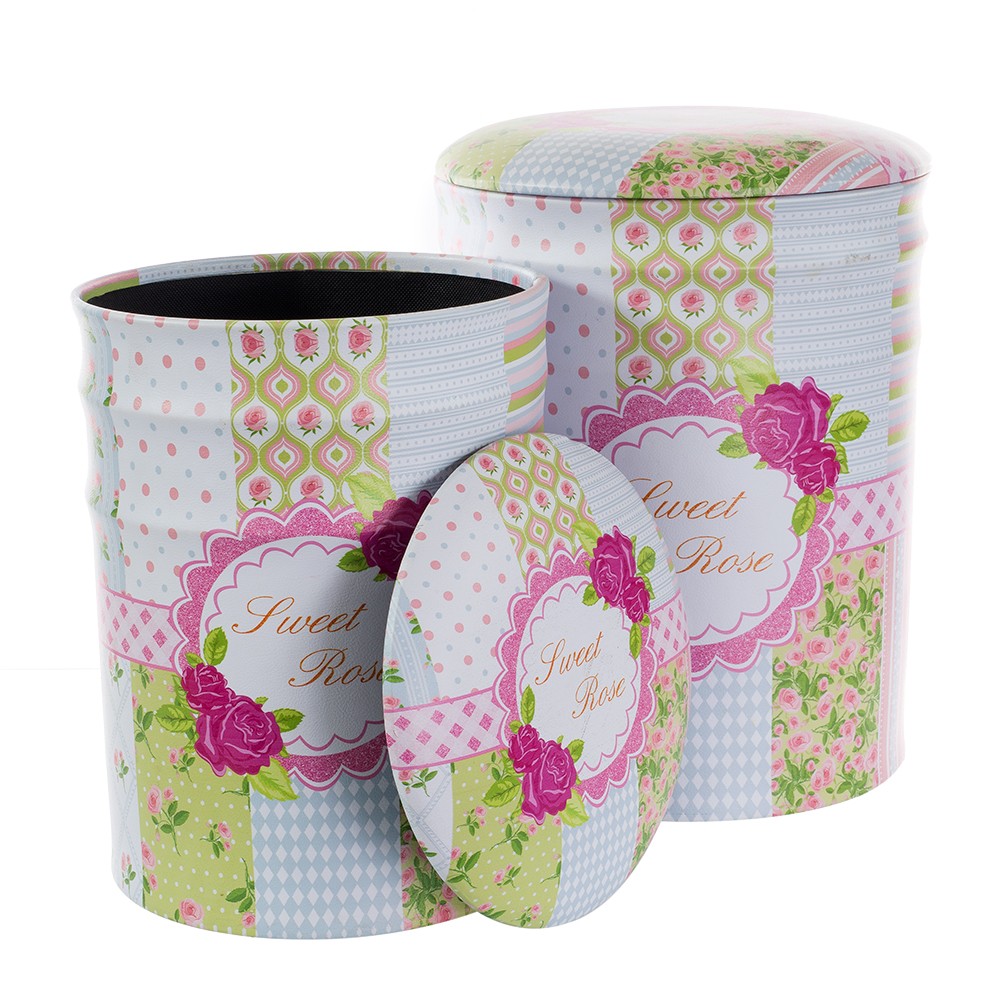 Ena Set od 2 taburea sa prostorom za odlaganje 30x50cm, Šareno