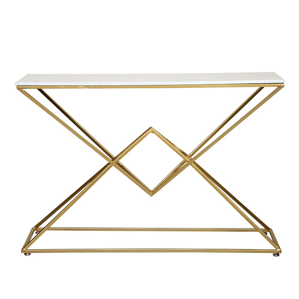 Ena Metalna konzola 120x38x80cm, Zlatne boje