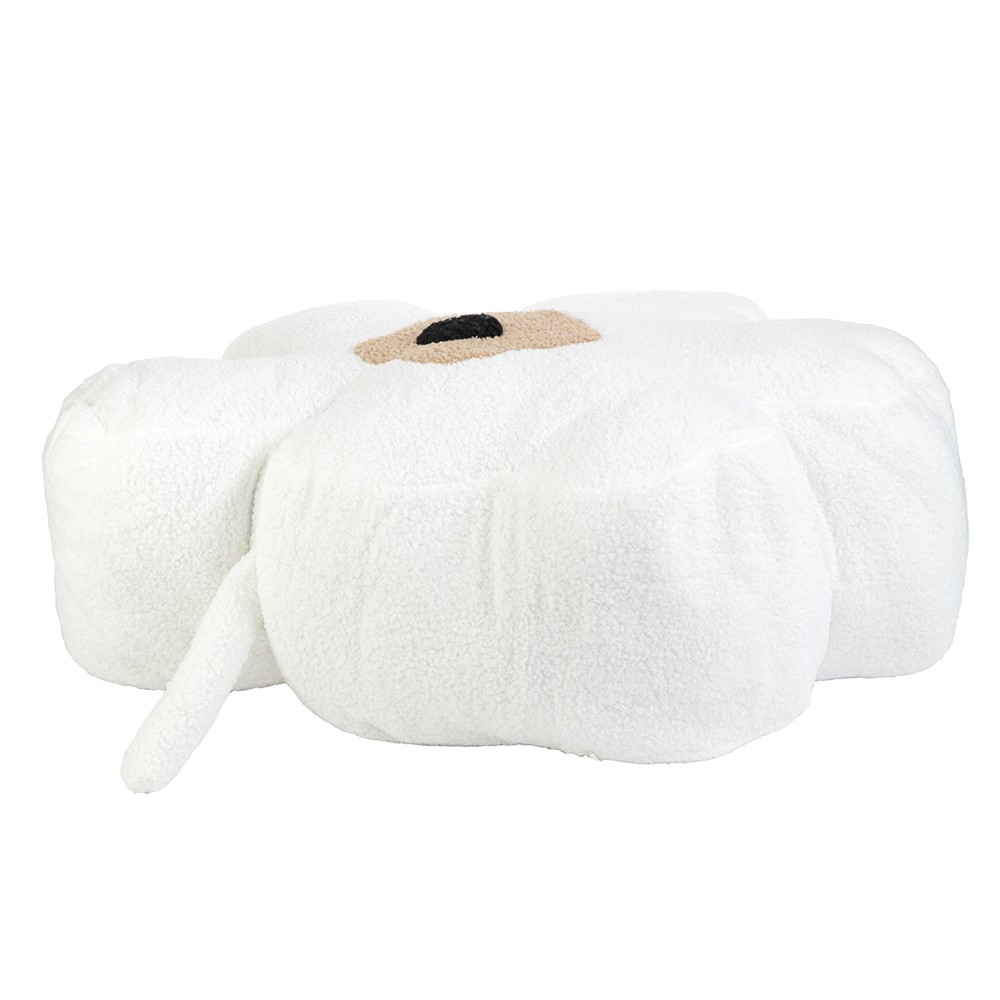 Ena Plišani tabure 56x56x20cm, Beli