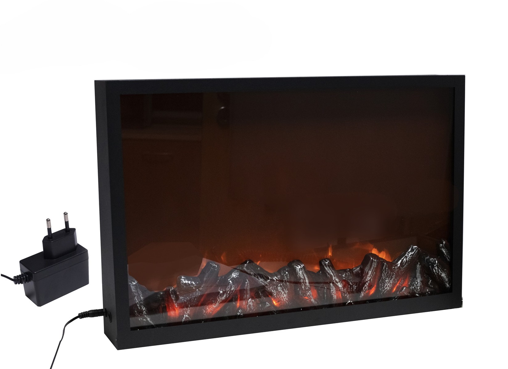 ENA Novogodišnja dekoracija LED Kamin, 60x10x40cm, Crni