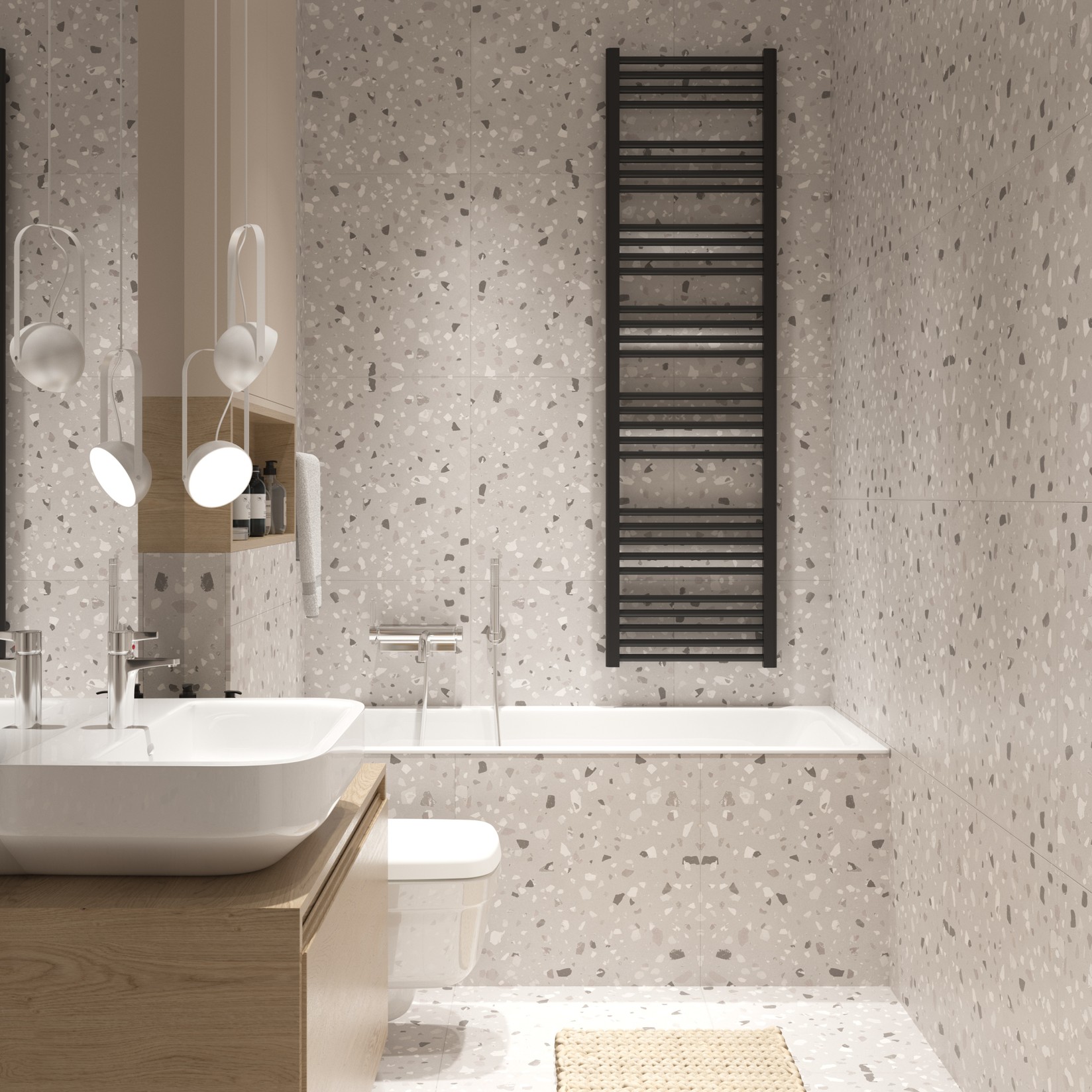 ENERGO SYSTEM Cevasti sušač Lava Black 500 x 1800mm crni