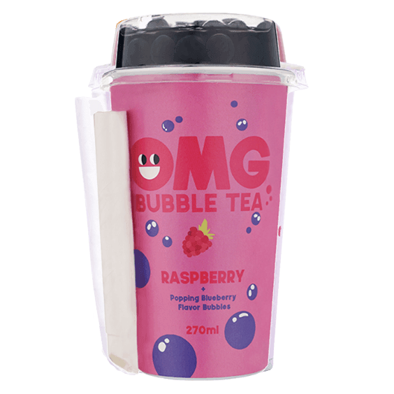 OMG BUBBLE TEA Malina sa bobicama borovnice, 270ml