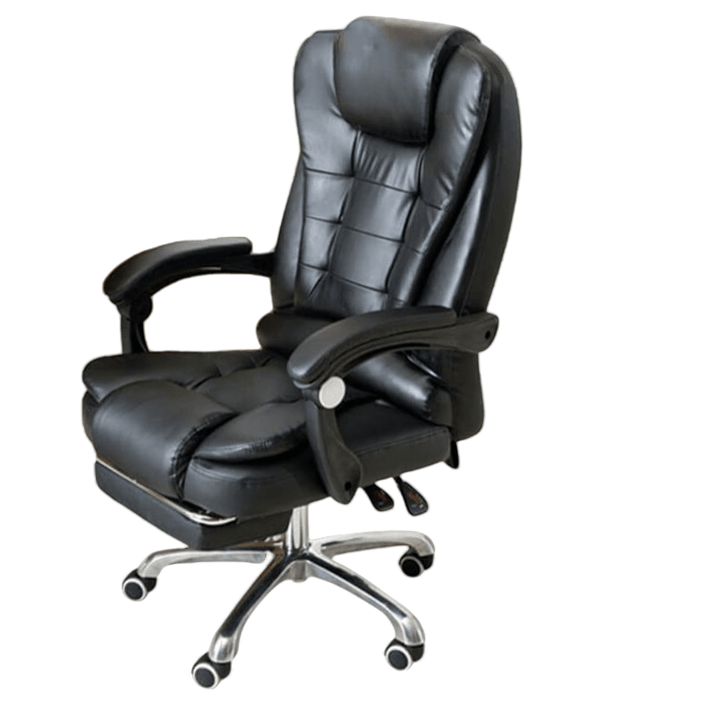 FORTIVA Radna Fotelja OC-041 sa naslonom za noge, Crna