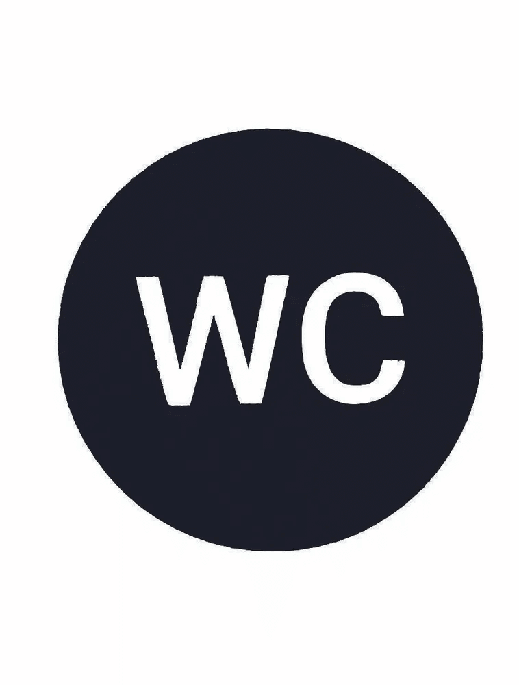 EPIC PRODUCTION Znak za toalet wc crna