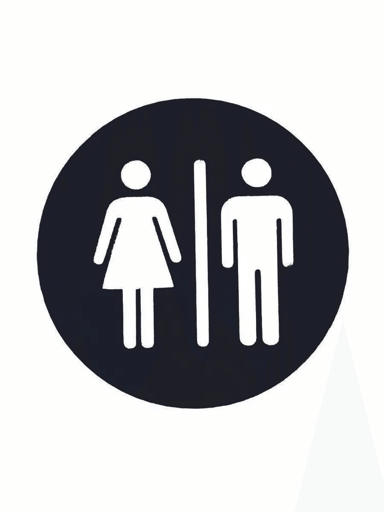 EPIC PRODUCTION Znak za toalet muško-ženski crni