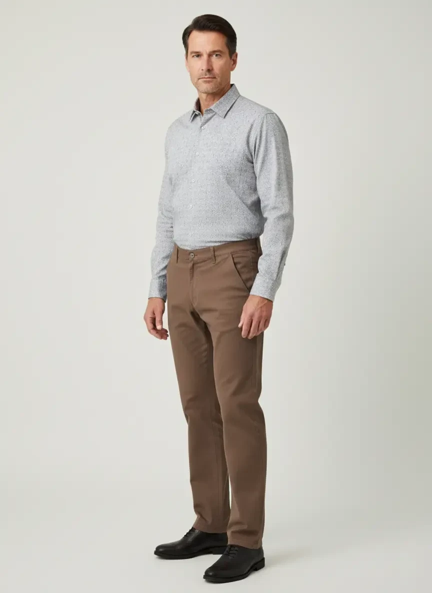 Elit Muške keper pantalone, Braon