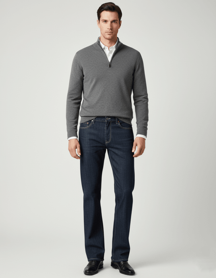 Elit Muške farmerke sa produženom nogavicom, Teget