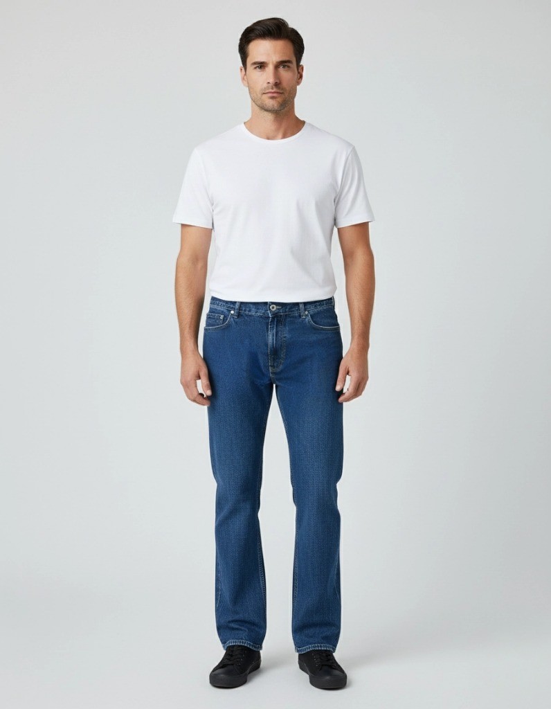 Elit Muške farmerke Straight fit, Teget