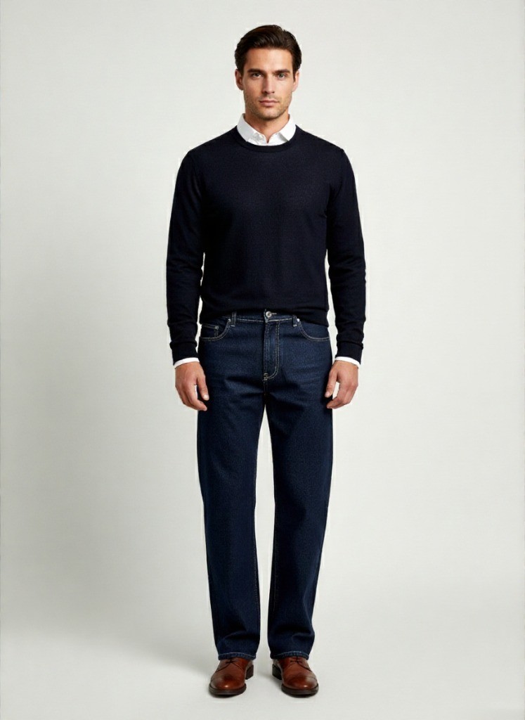 Elit Muške farmerke Basic Stil, Teget