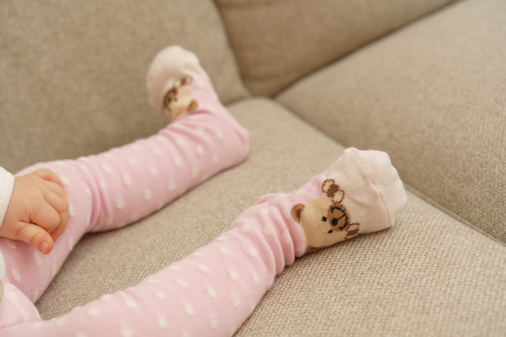 FIST Pamučne hulahopke za bebe Meda roze