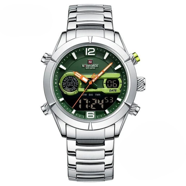 Naviforce Muški sat 9232, Srebrno - zeleni