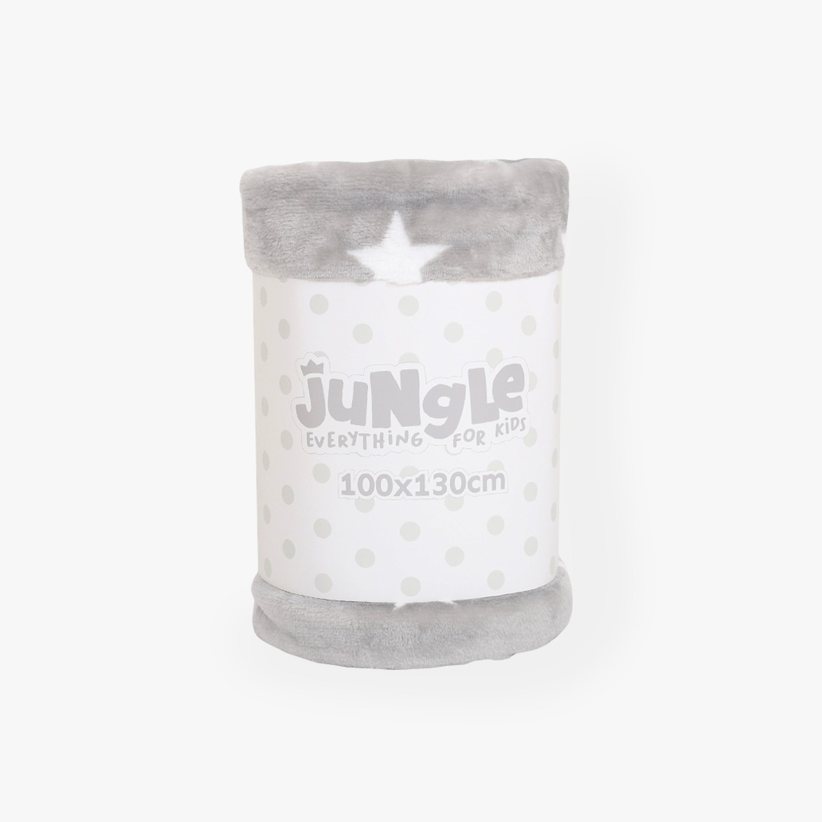 JUNGLE Ćebe Zvezdice, 100x130 cm, Sivo