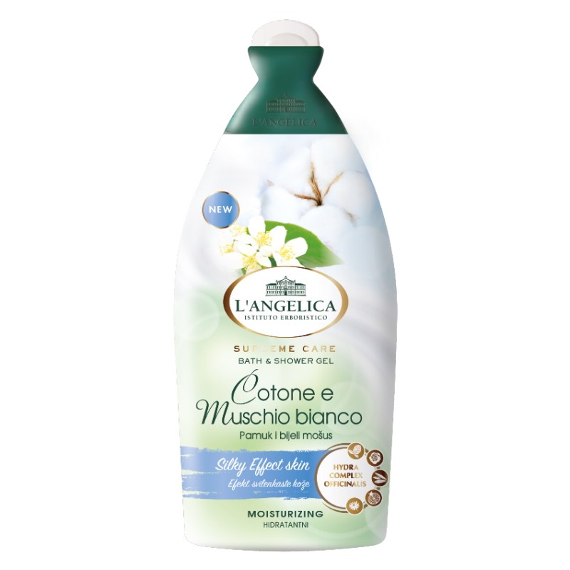 L'Angelica Pena za kupanje Supreme care Cotton and white Musk, 500ml