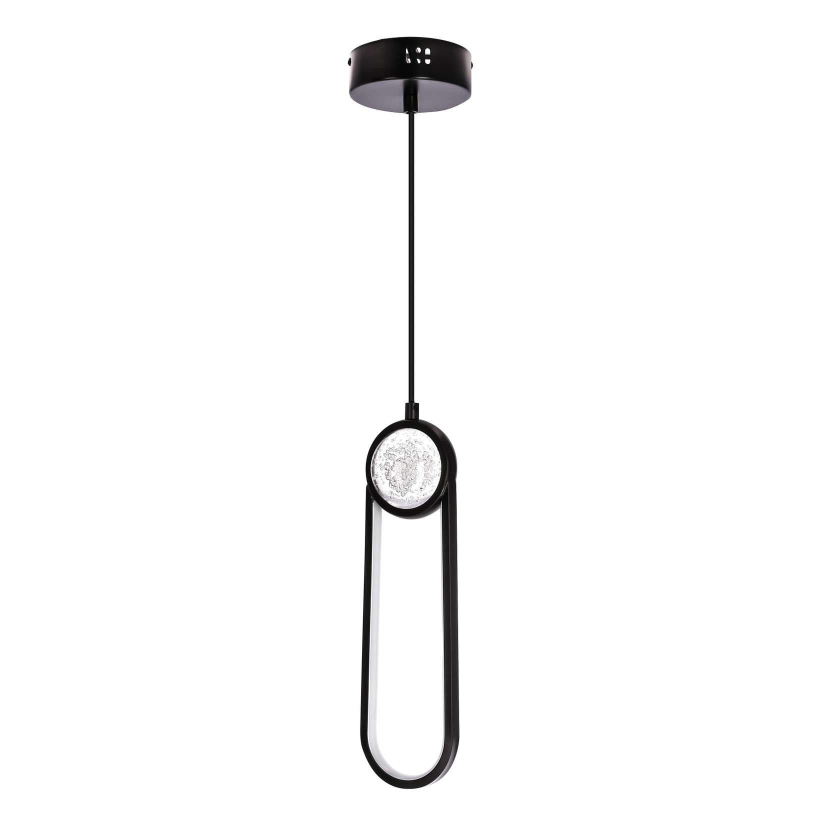 Viseća lampa Lacrima, 10cm, 15W, LED, 3000K, Crna