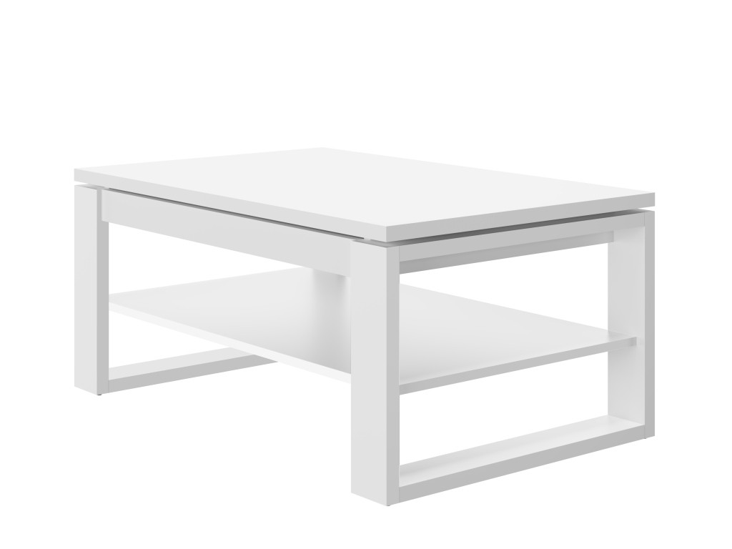 Mazzoni Multifunkcionalni sto Nuo, 100x50-62x65xcm, Beli