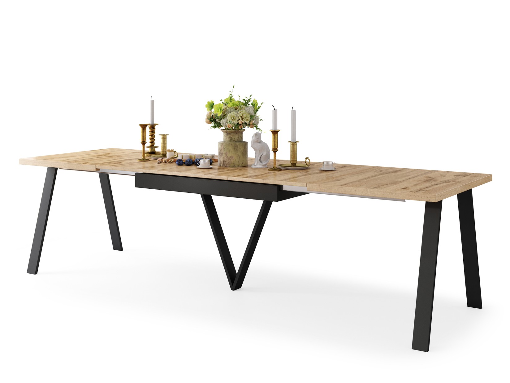 Mazzoni Trpezarijski sto na razvlačenje Avery , 180-330 cm,  Hrast