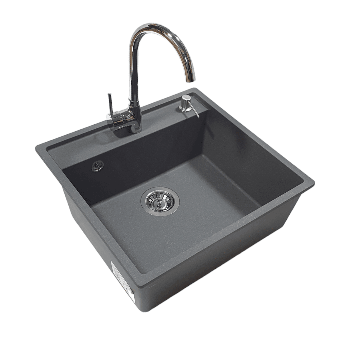 Sudopera sa slavinom Selena, Hrom ugradni dozer, Chrome Swan, Granit