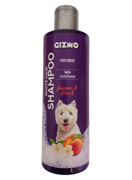 GIZMO Šampon sa regeneratorom za bele pse Jasmin i breskva, 250ml