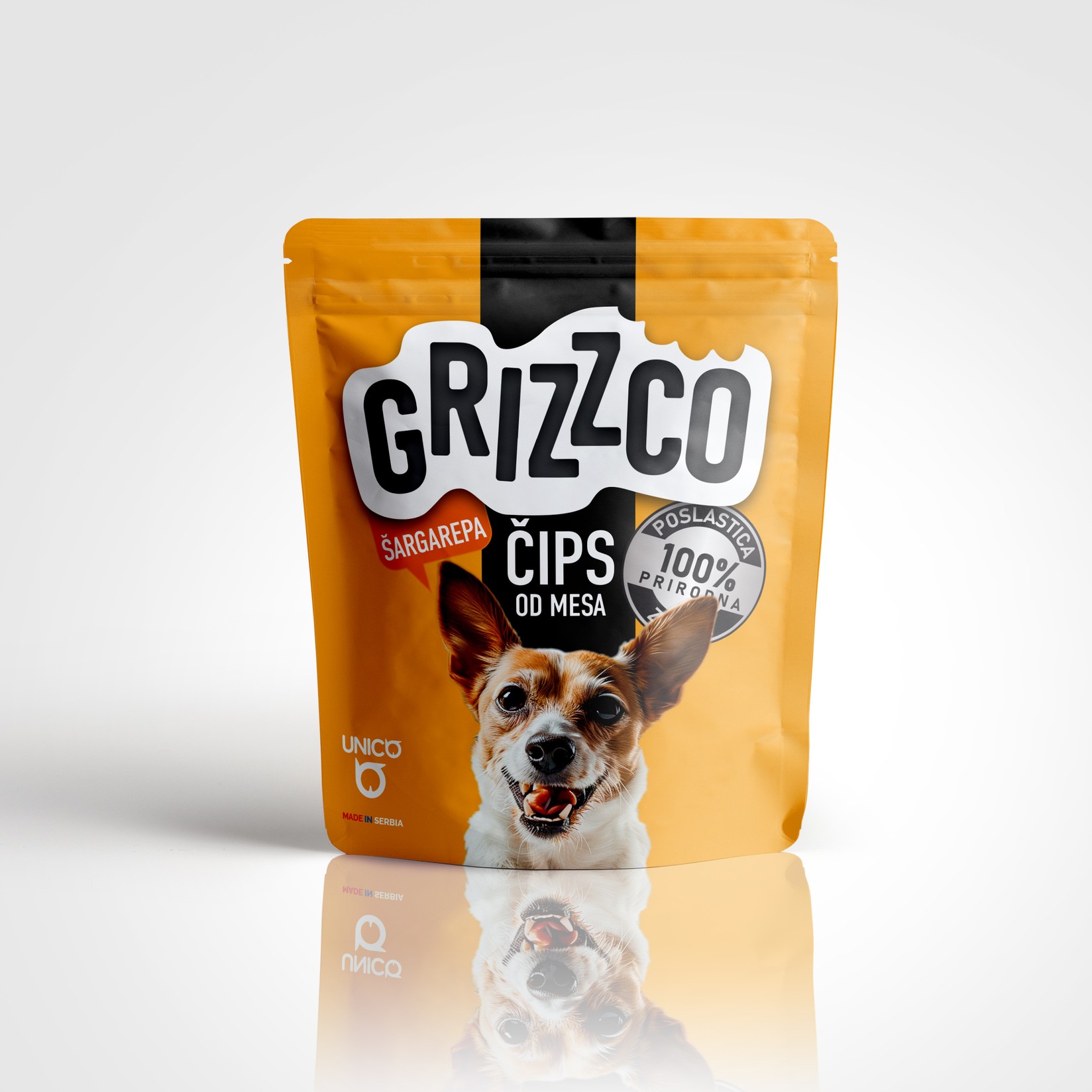 Grizzco Premium čips od mesa sa šargarepom, 100g