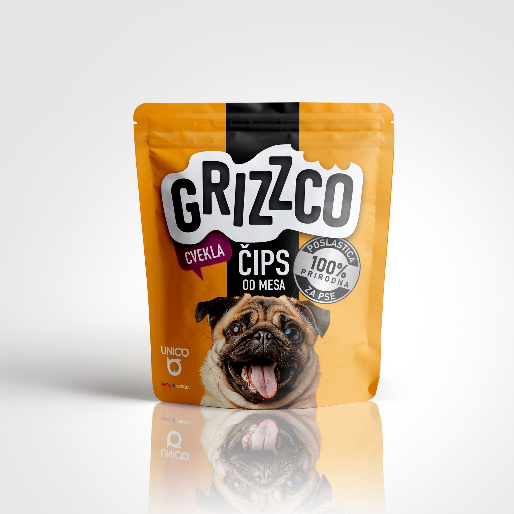 Grizzco Premium čips od mesa sa cveklom, 100g