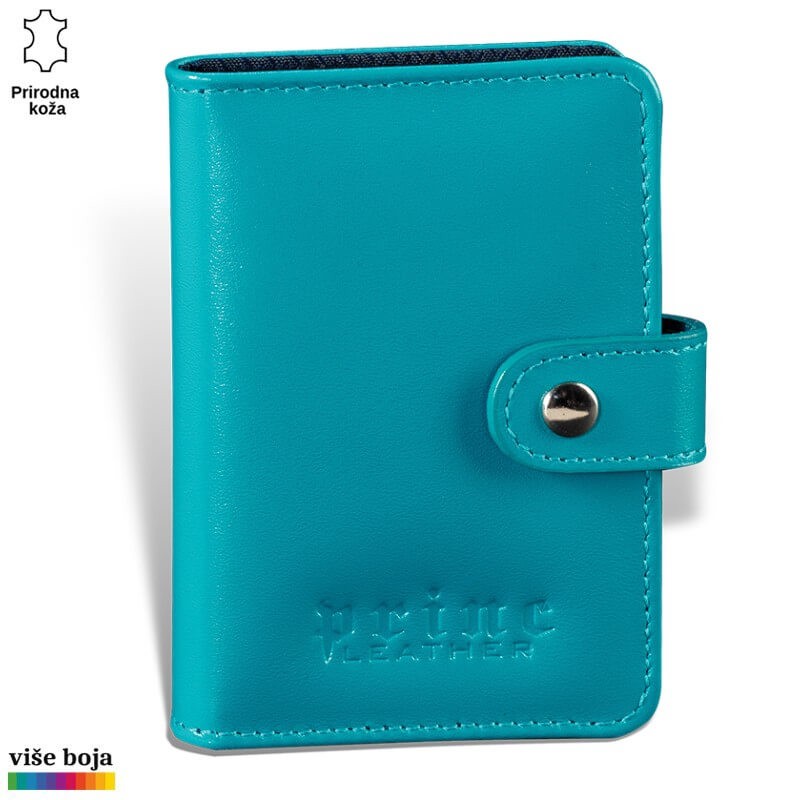 Princ Leather Novčanik za kartice, Tirkizni