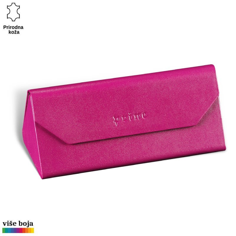 Princ Leather Sklopiva futrola za naočare, Roze