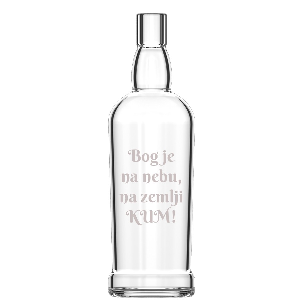 HAPPY PUMPKIN Staklena flaša ''Bog je na nebu, na zemlji kum''