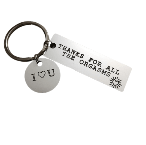 Happy Pumpkin P178 Privezak za ključeve Thanks for all the orgasms, Boja srebra