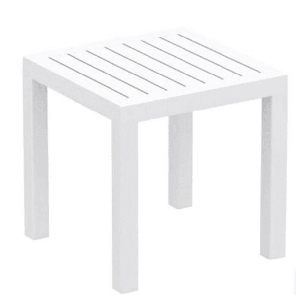 Nero Aluminijumski stočić 45 x 45 x 45 cm, Beli