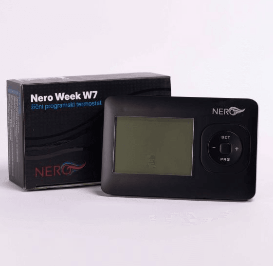 Nero Sobni žičani programabilni termostat W7, Crni