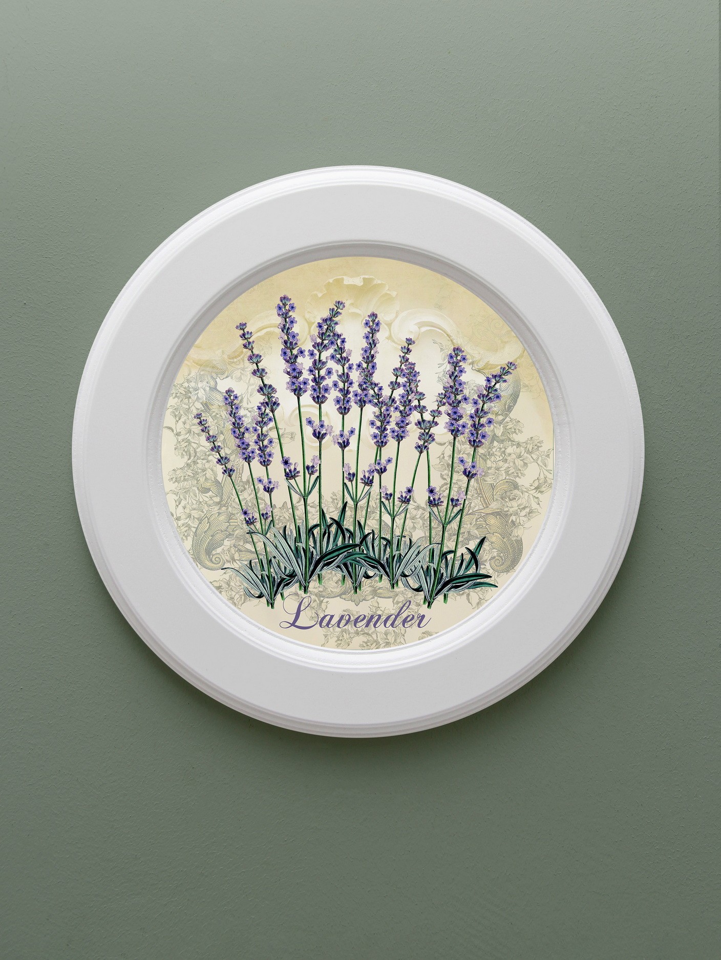 Home Gallery Slika "Lavanda" u okruglom okviru 27x27cm