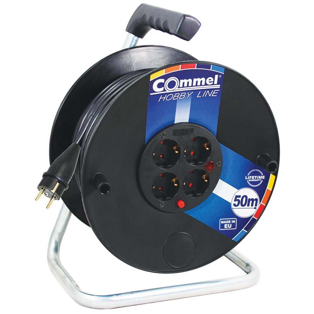 COMMEL Kablovski kalem na PVC bubnju 50m - 3g1.5
