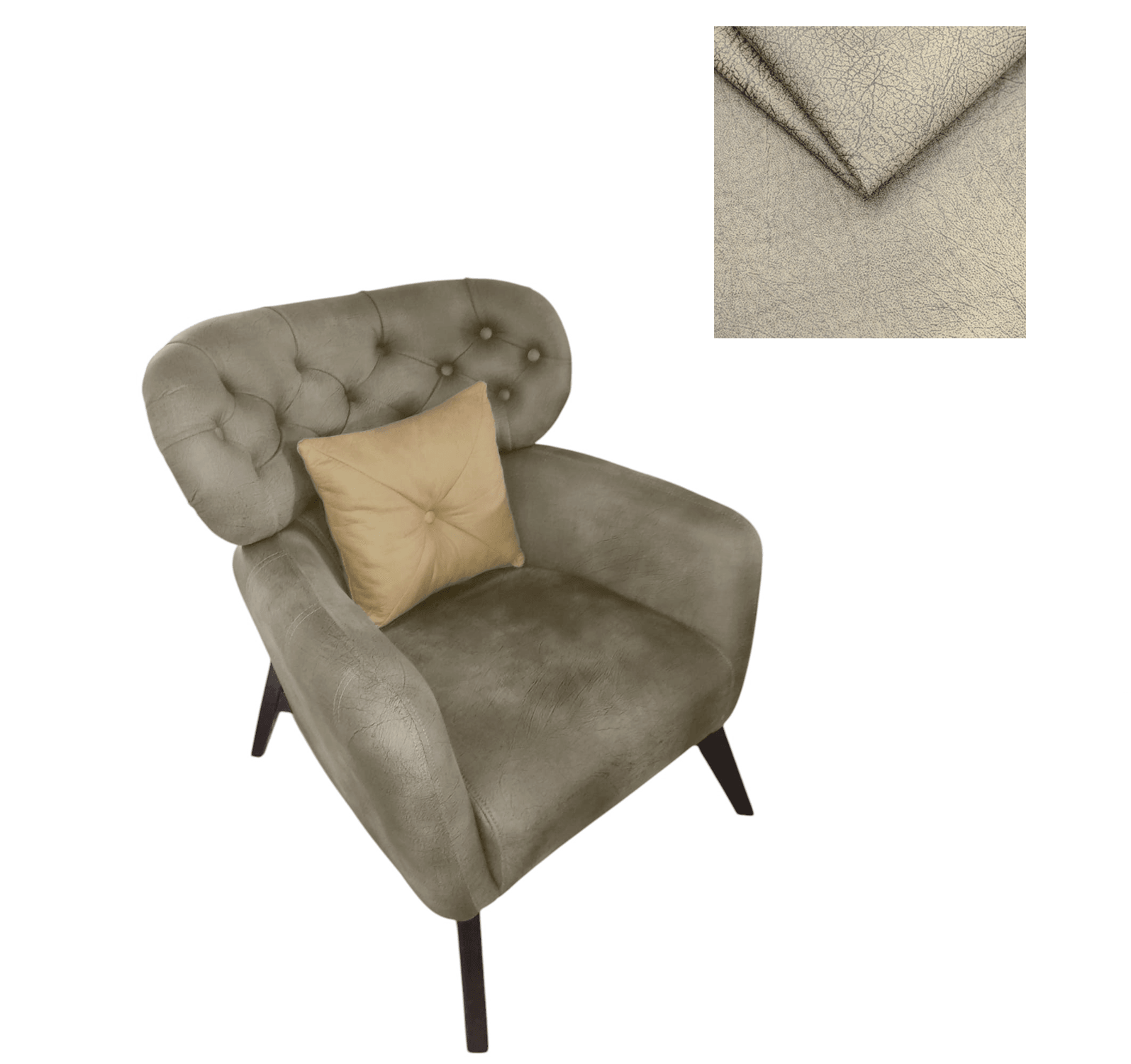 Hrast Fotelja Tesla Bari 103, 80 x 80 x 90cm, Krem