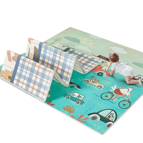 Duck&Bear Premijum sklopiva podloga sa dva lica Putovanja, 147x196x1 cm