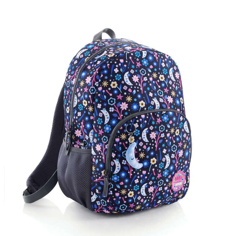 MIQUELRIUS Školski ranac Night garden, 2 pregrade, 24l, Crni