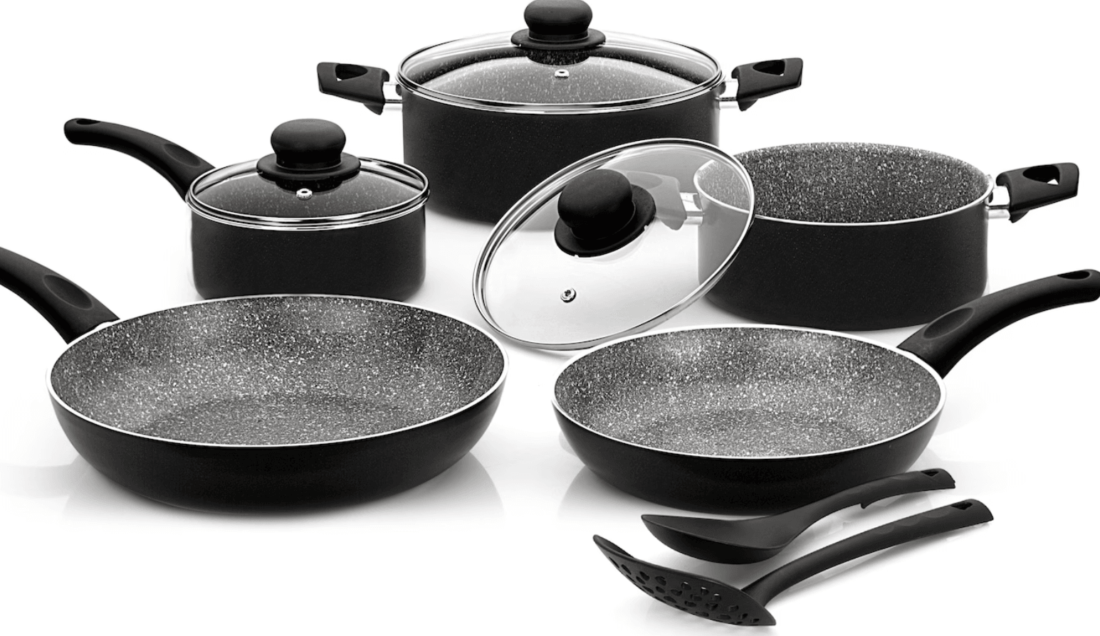 Piardi Home Set posuđa, 10 delova, Crni