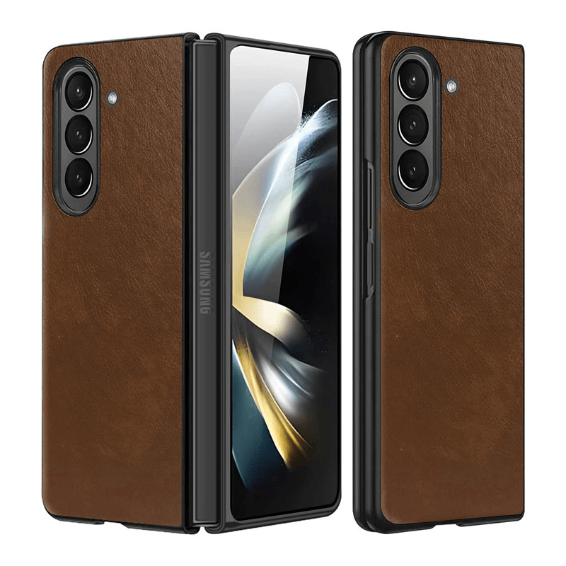 Maska Leather za Samsung Galaxy Z Fold 5 5G/ F946B braon