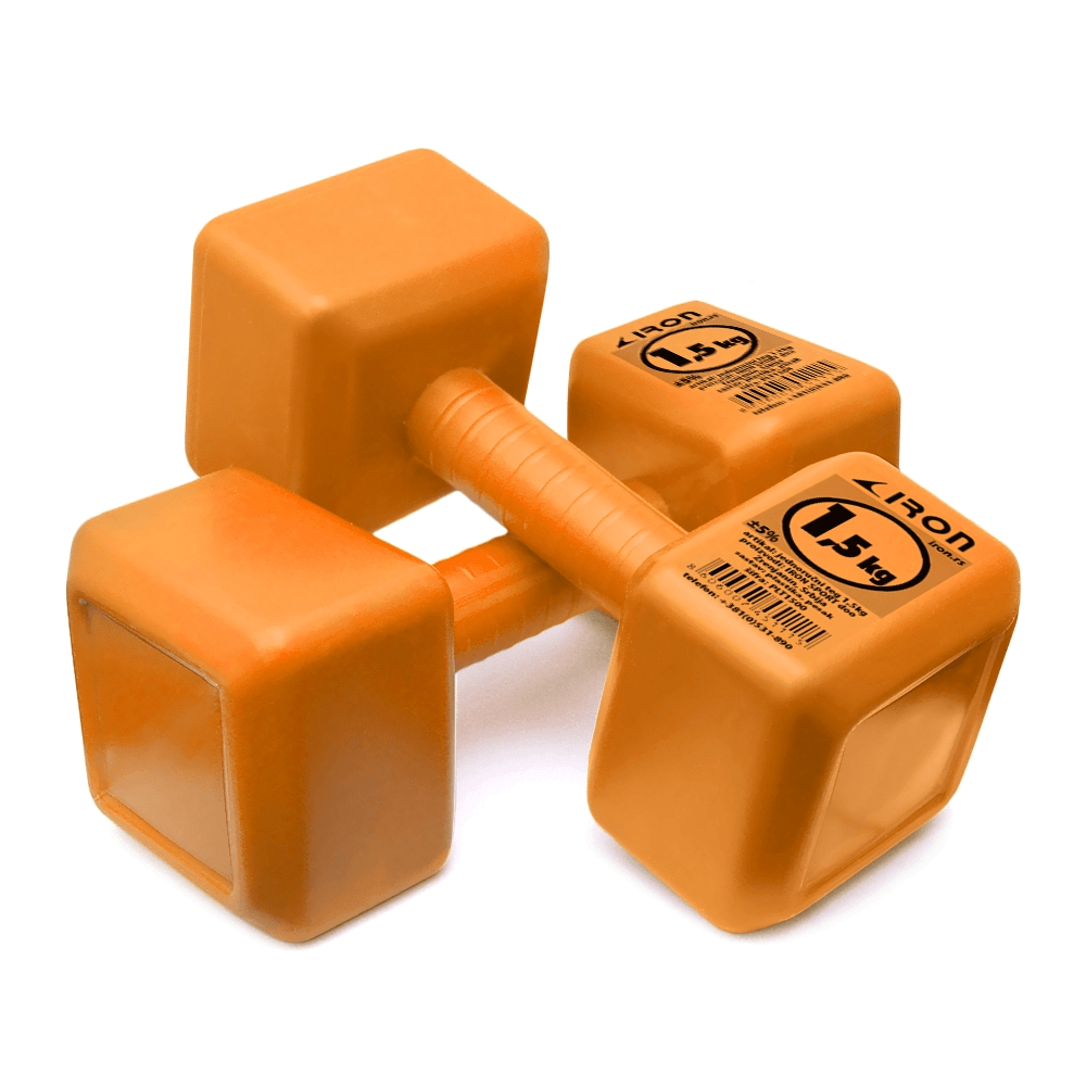IRON SPORT Bučice set - Plastični tegovi, 2x1.5 kg