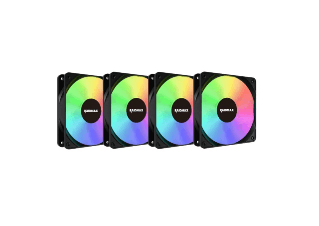 RAIDMAX 4x 120mm X-AIR ARGB fans Crni, NVX120FBDC4