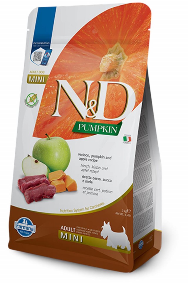 N&D Suva hrana za pse Pumpkin Venison&Apple Mini, 2kg