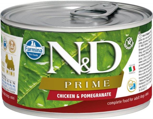 N&D Vlažna hrana za pse Can Dog Prime Mini Chicken&Pomegranate, 140g