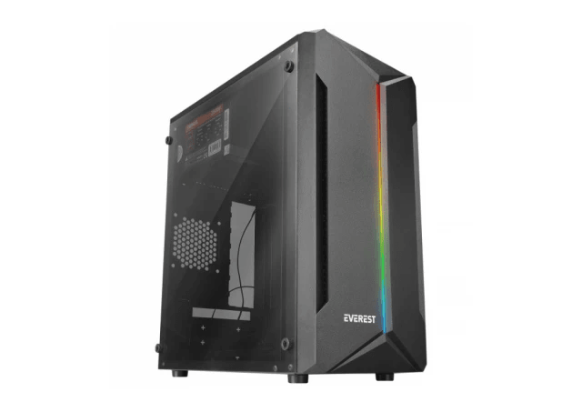 EVEREST Kuciste Saber 250W Akrilna stranica, M-ATX/RGB strip