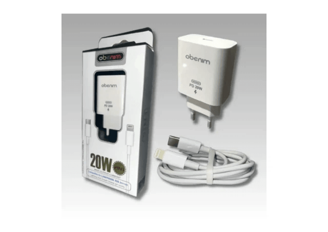 OBENIM Kućni punjač fast Obenim OBA-10DP 20W sa Lightning kablom