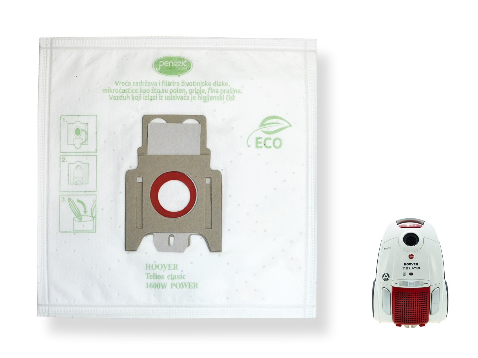 HOOVER MILE M Kese za usisivače, 5 komada