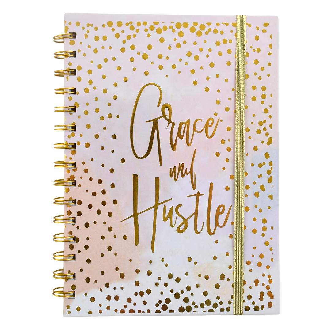 Sveska sa spiralom roze-zlatna