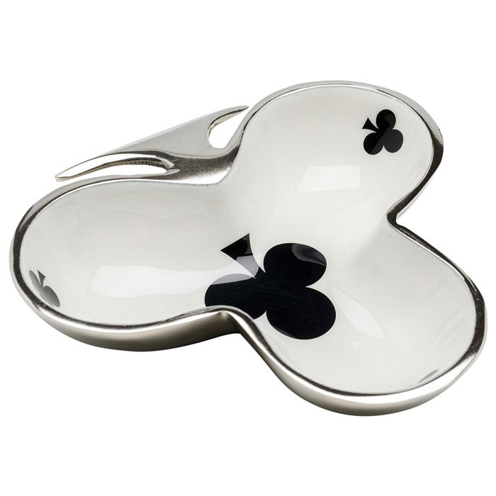 KARE Ukrasna činija Clubs Card, Siva