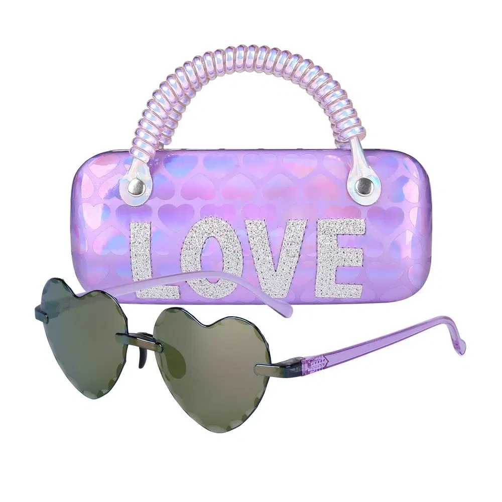 Naočare za devojčice sa futrolom Sunrise, Lovely, Ljubicaste