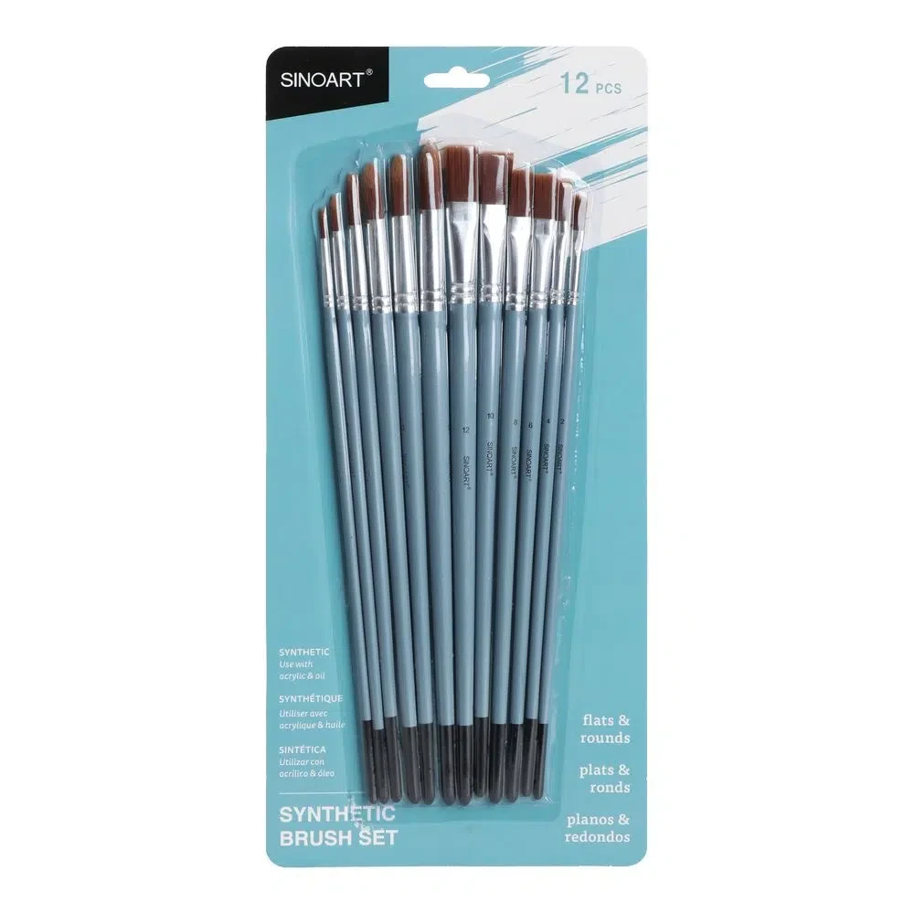 SINOART Pop brush Bruegel Set sivih miks četkica, 12 komada